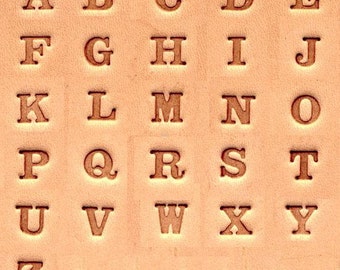 Ivan Leathercraft 1/4" Alphabet Stamp Set #4903 (6.5mm)