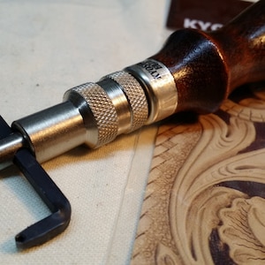 Kyoshin Elle Leathercraft Groove Tool, Adjustable Leather Edge Stitching Groover