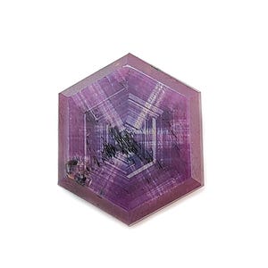 ruby trapiche hexagon flat slice gemstone