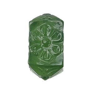 Serpentine Gemstone Carving: 11.15cts Natural Untreated Antigorite Both Side Hand Carved Fancy Shape 16.5mm