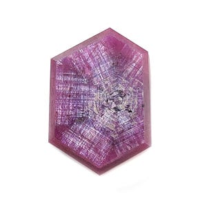 ruby trapiche flat slice hexagon