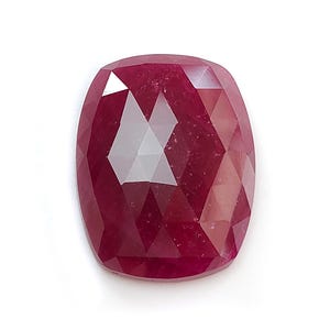 Ruby Gemstone Rose Cut Slices: 23.20cts Natural Untreated Red Cushion Shape 22*18mm July Birthstone