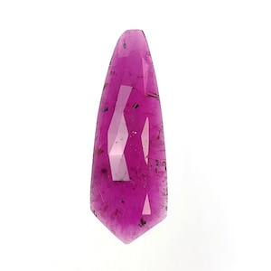 Rubellite Tourmaline Gemstone Rose Cut Slice : 17.75cts Natural Untreated Unheated Tourmaline Uneven Shape 37.5*13mm
