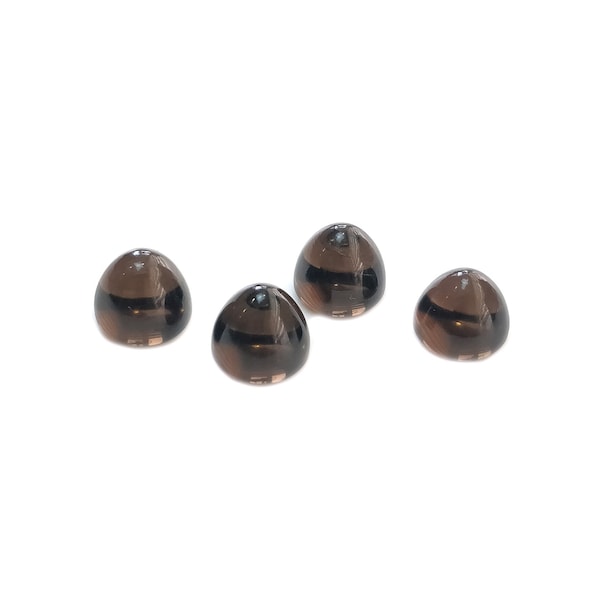 SMOKY QUARTZ Gemstone Bullet Cabochon : Natural Untreated Smoky Quartz Bullet Shape Cabochons 8.30cts approx each 11mm