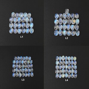 RAINBOW MOONSTONE Gemstone Cabochon : Natural Untreated Unheated Moonstone Oval Shape Lots
