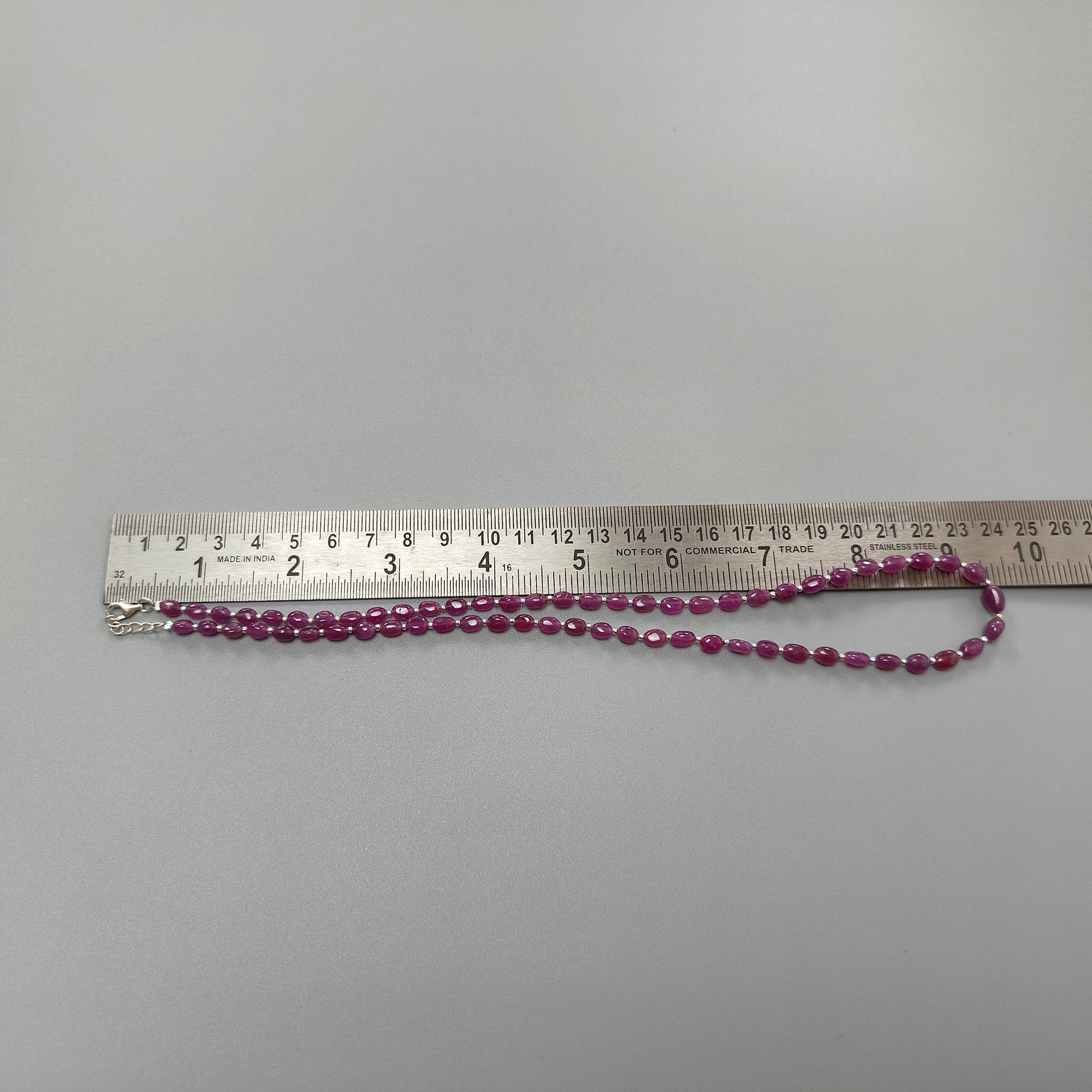 RUBY Gemstone Beads Necklace : 14.80gms (apx) Natural