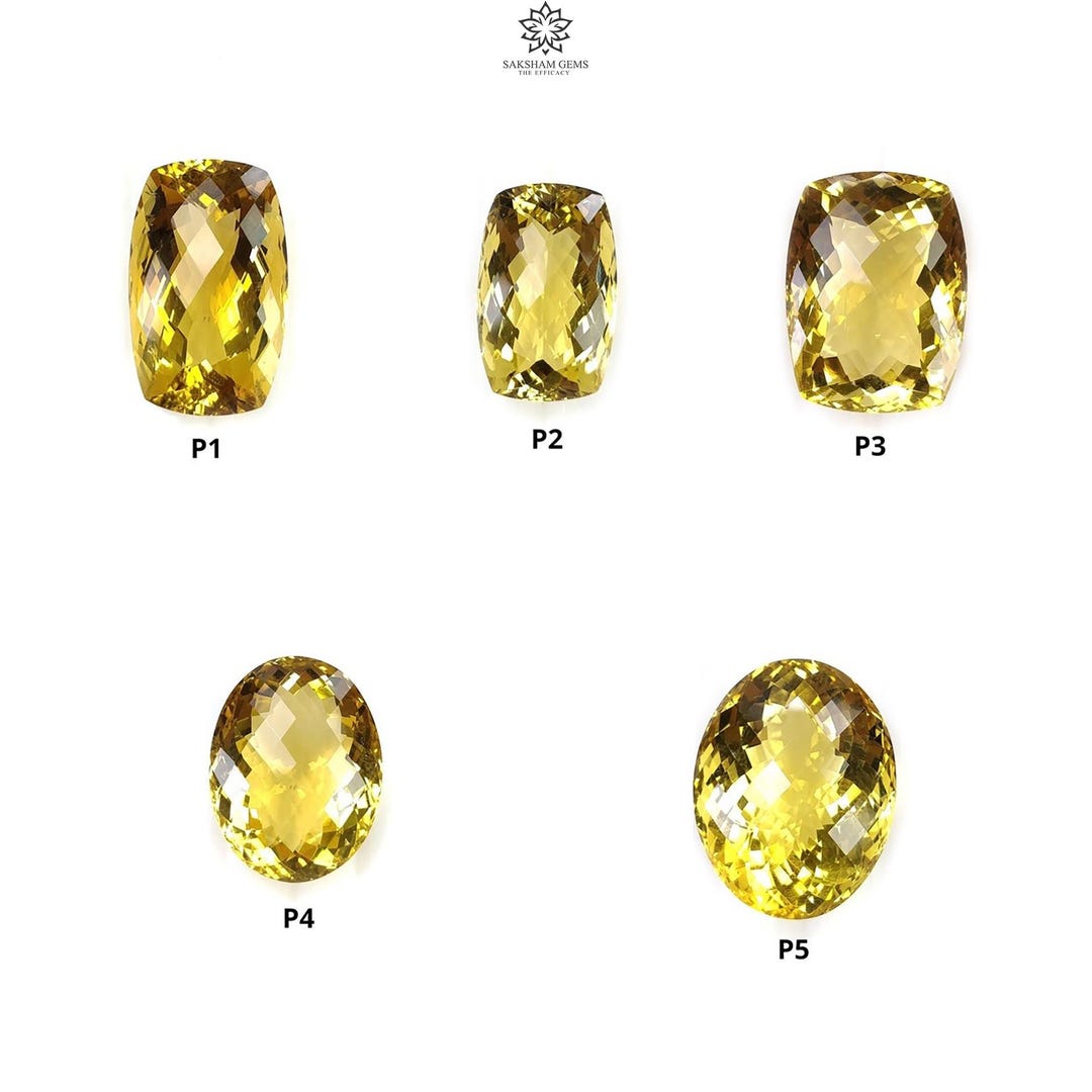 Citrine Jaune Naturelle Coussin 36,05 Ct – Impeccable, Non Traitée – Brésil
