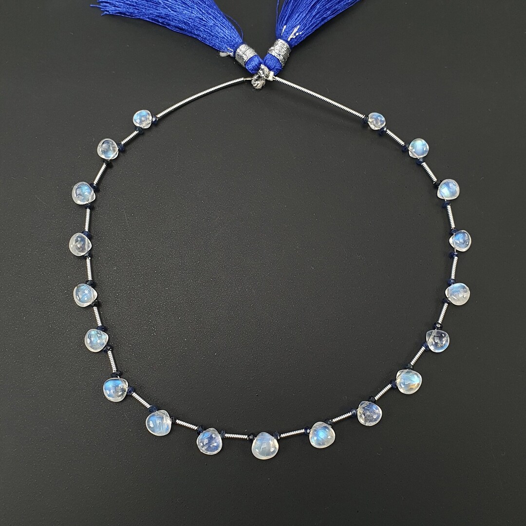 天然ブルーサファイア・レインボームーンストーン・シンセティック