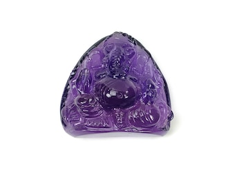 ルビー　ガネーシャ Pinkish Red RUBY Gemstone Carving : 46.40cts Natural Glass
