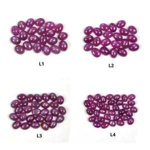 Ruby Gemstone Cabochon: Natural Untreated Unheated Sheen Ruby Oval Shape 8*6mm 21pcs, 28pcs, 33pcs Lots