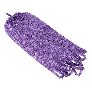 Amethyst Gemstone Loose Beads: Natural Untreated Purple Amethyst Loose Square Heishe Statement Beads 17&quot;