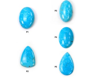 Blue TURQUOISE Gemstone Cabochon : Natural Untreated Sleeping Beauty Arizona Turquoise Oval, Pear Shape 20*32mm - 52*31mm 1pc