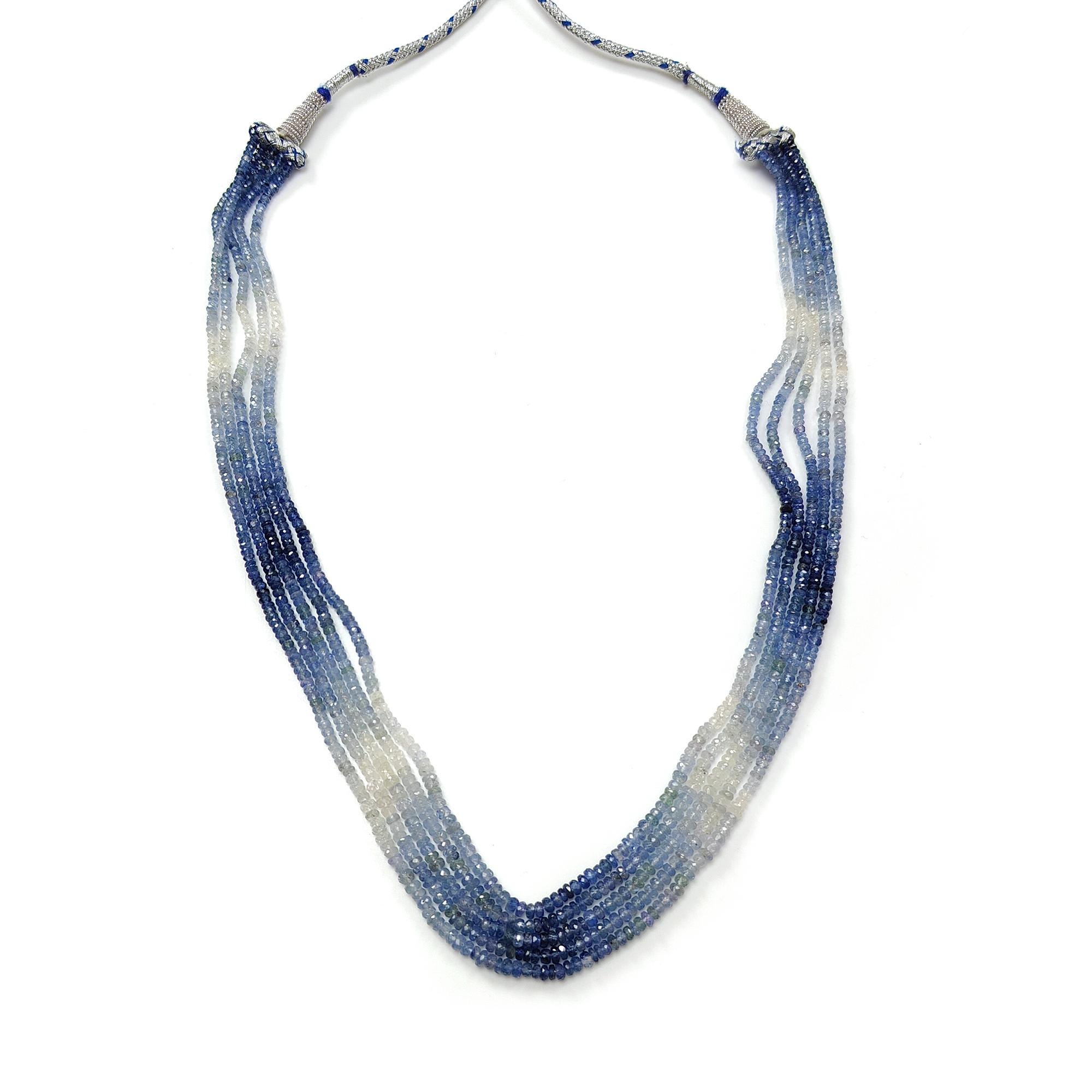 Collana Rosetta Con Zaffiro Ovale E Contorno Di Diamanti | - La T - Foto 2