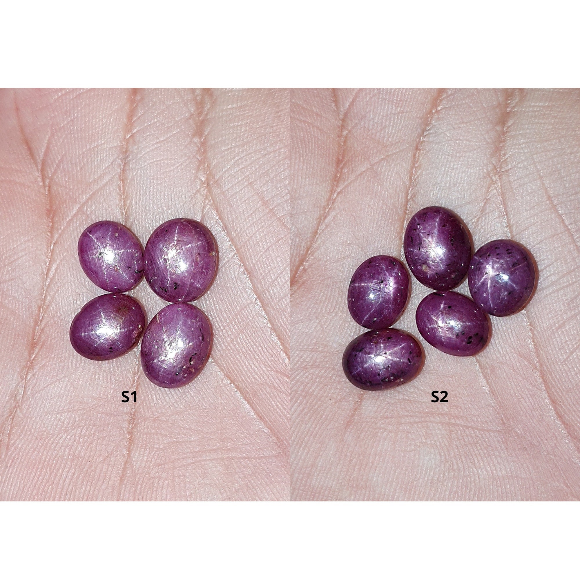 Star Ruby Gemstone Cabochon : 22cts - 29cts Natural
