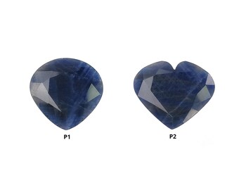 Sapphire Gemstone Fancy Cut : Natural Untreated Unheated Blue Sapphire Heart Shape