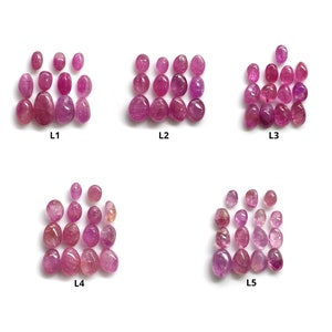 Burmese Ruby Gemstone Tumble: Natural Untreated Pink Plain Fancy Nuggets Lots
