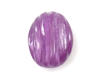 Raspberry SAPPHIRE Gemstone Carving : 6.10cts Natural Untreated Unheated Pink Sapphire Hand Carved Oval Shape 11.5*9mm