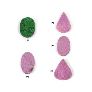 DRUZY Gemstone : Natural Untreated Rare Pink & Green Druzy Gemstone Pear, Oval Shape 24*18mm - 42mm*33mm 1pc