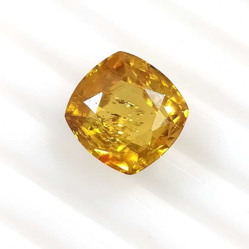 YELLOW ZIRCON Gemstone Cut 8.15cts Natural Untreated Zircon Etsy