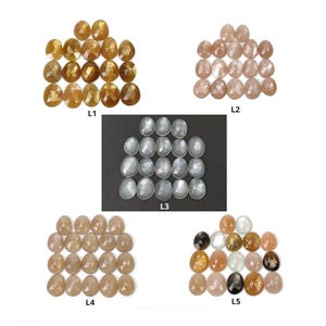 Multi Color MOONSTONE Gemstone Rose Cut : Natural Untreated Unheated Moonstone Uneven Egg Shape 17pcs 18pcs 19pcs