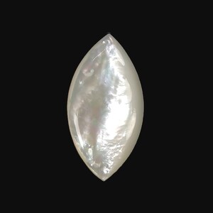 MOTHER OF PEARL Gemstone Cabochon : 5.33cts Natural Untreated White Mop Marquise Shape 24*12.5mm 1pc