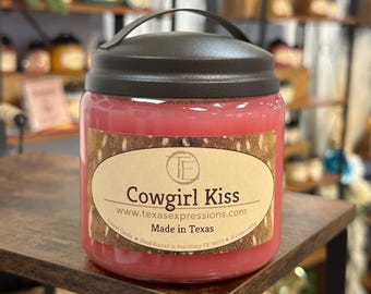 Cowgirl Kiss | Unique Candle | Wildflower Candle | Made in Texas | Rustic | Funny Gift | Cowboy Cowgirl Gift for Him Gift for Her
