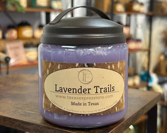 Lavender Trails Candle | Unique Candle | Made in Texas | Rustic | Funny Gift | Cowboy Cowgirl Gift for Him Gift for Her