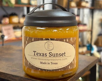 Texas Sunset Candle | Unique Candle | Made in Texas | Rustic | Funny Gift | Cowboy Cowgirl Gift for Him Gift for Her