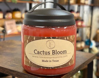 Cactus Bloom Candle | Unique Candle | Made in Texas | Rustic | Funny Gift | Cowboy Cowgirl Gift for Him Gift for Her