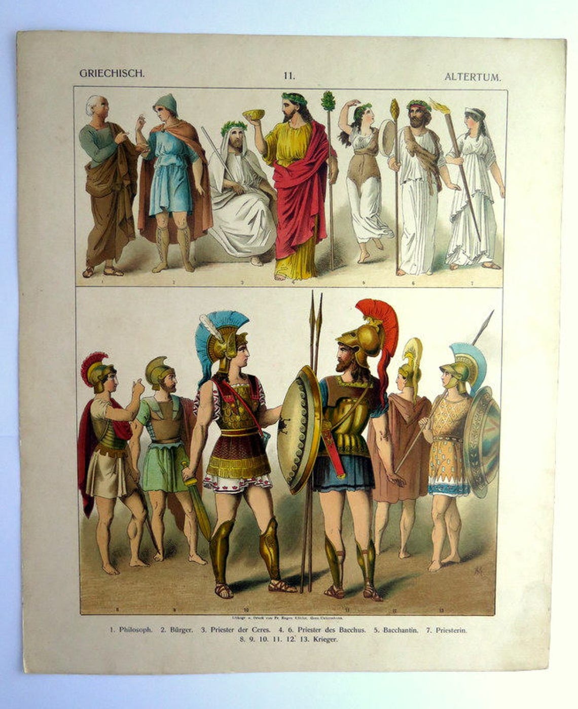 1906 Color Print of Ancient History of Costumes Original - Etsy