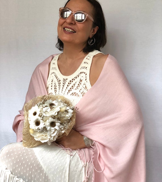 blush shawl wrap