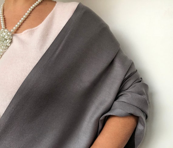 grey bridesmaid shawl