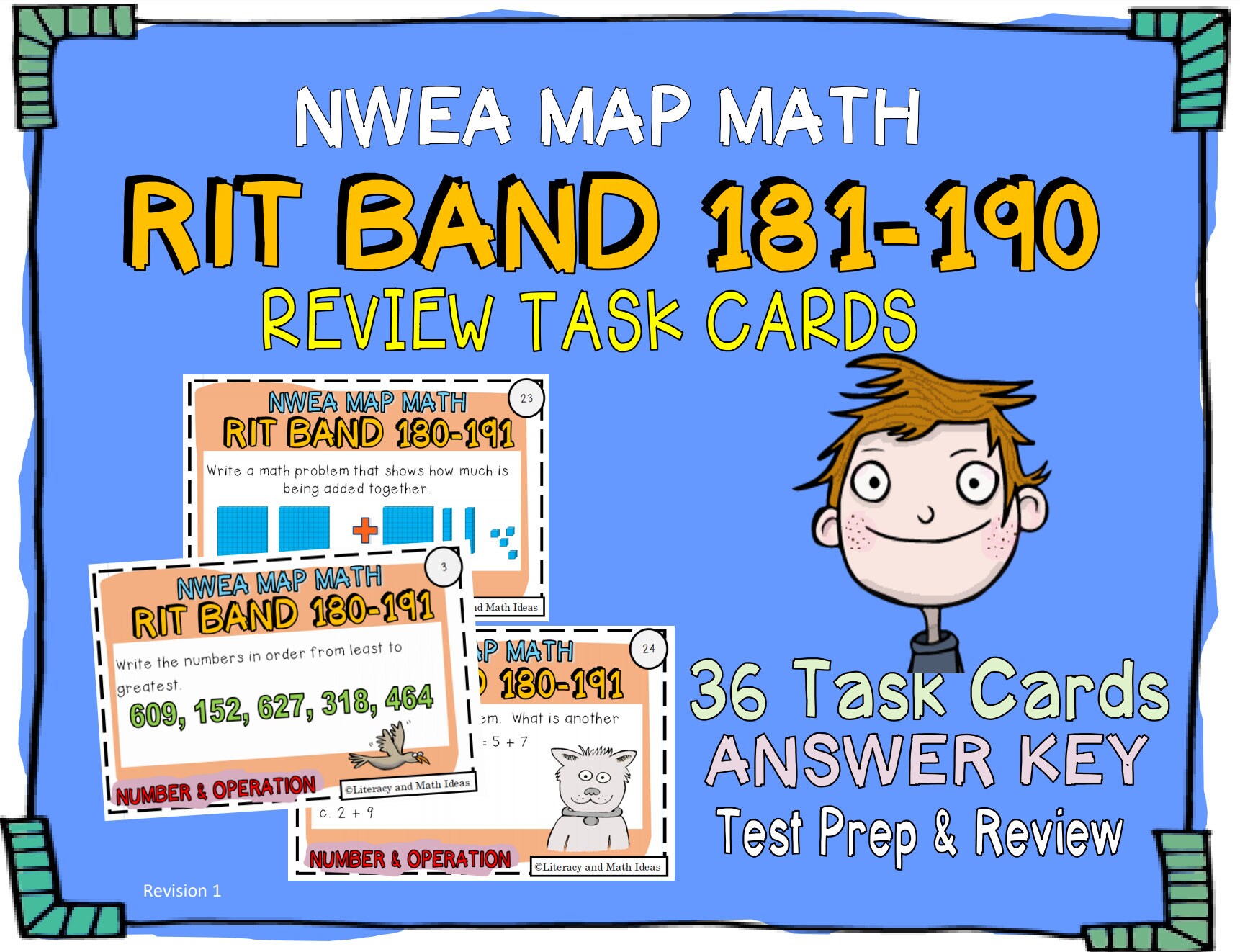 Nwea Rit Band Worksheets Printable Nwea Map Math Practice Rit Band 181-190 | Etsy Australia