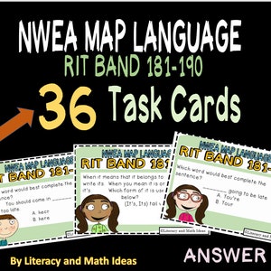 Nwea Rit Band Worksheets Printable Nwea Map Math Practice Rit Band 181-190 | Etsy Australia