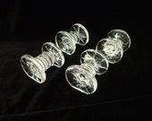 Waterford Etched and Cut Crystal Cutlery Holder Knife Holder Set of 4 ORIGINAL STICKER. and Waterford mark Rest your Knife or Fork