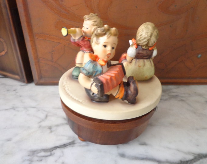 Goebel Hummel Music Box Little Band Revolving Music Box Wood Etsy