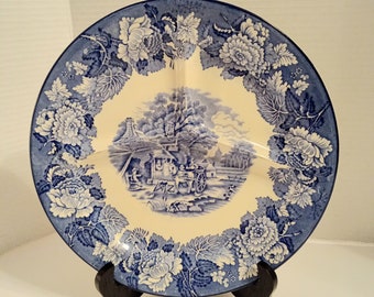 Wood Ware Enoch Woods Salad Plate - Blue Pattern - Etsy