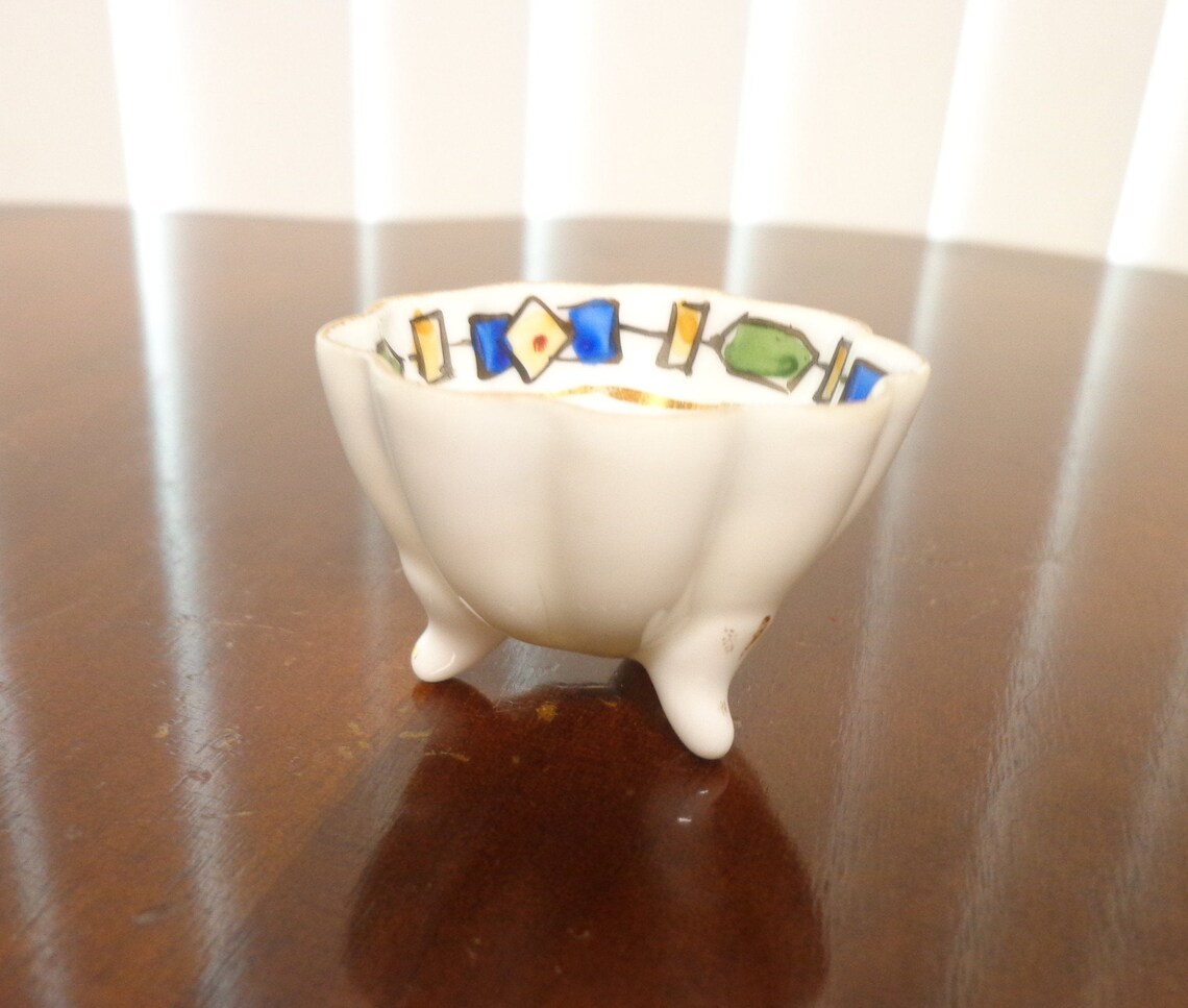 Vintage Hand Painted NIPPON Salt Cellar Fluted and Footed Etsy