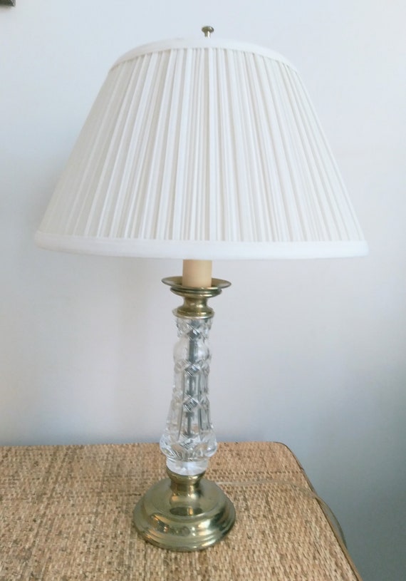 Crystal & Brass Table Lamp