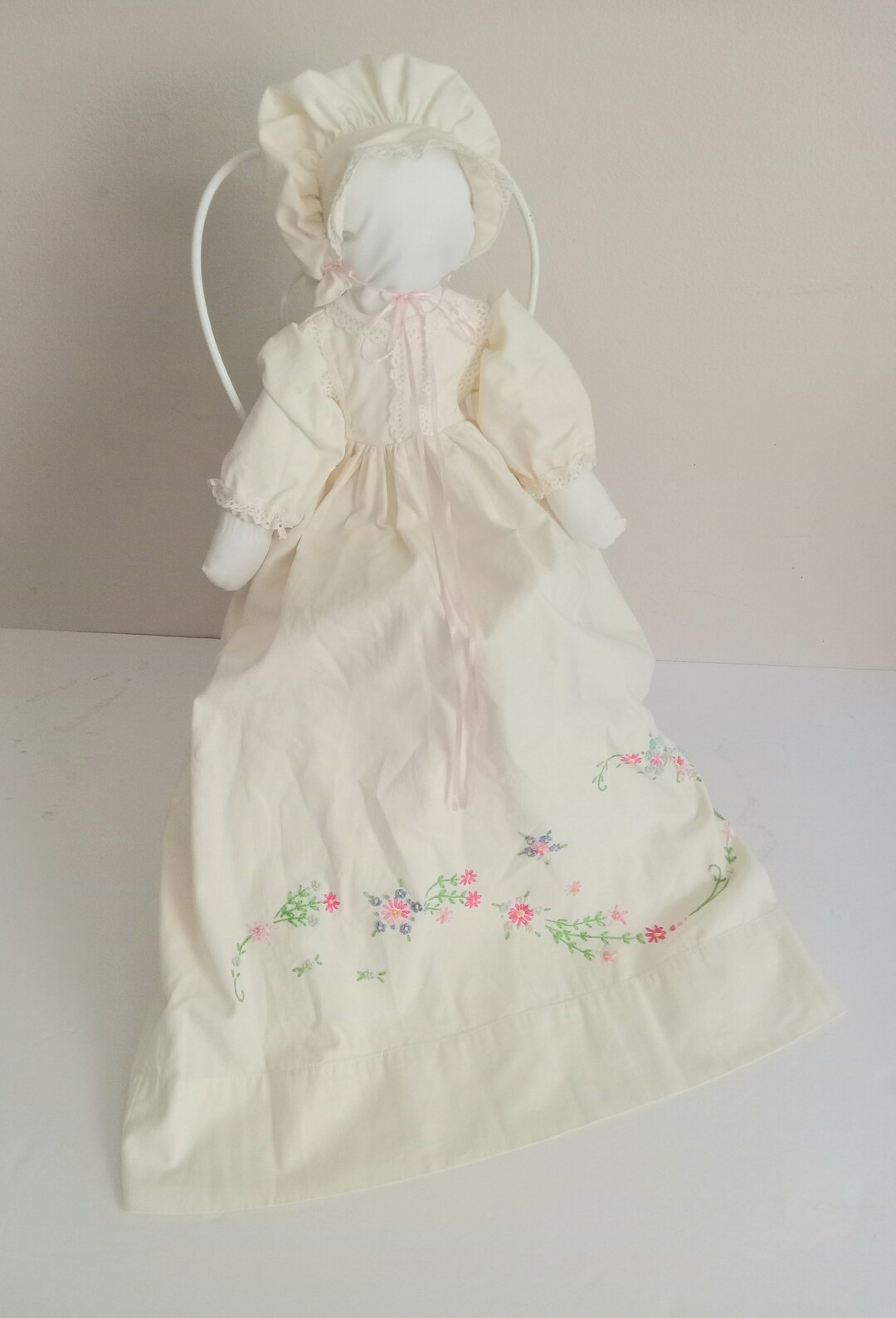 Vintage Collectible Folk Pillow Case Doll Hand Embroidered Etsy