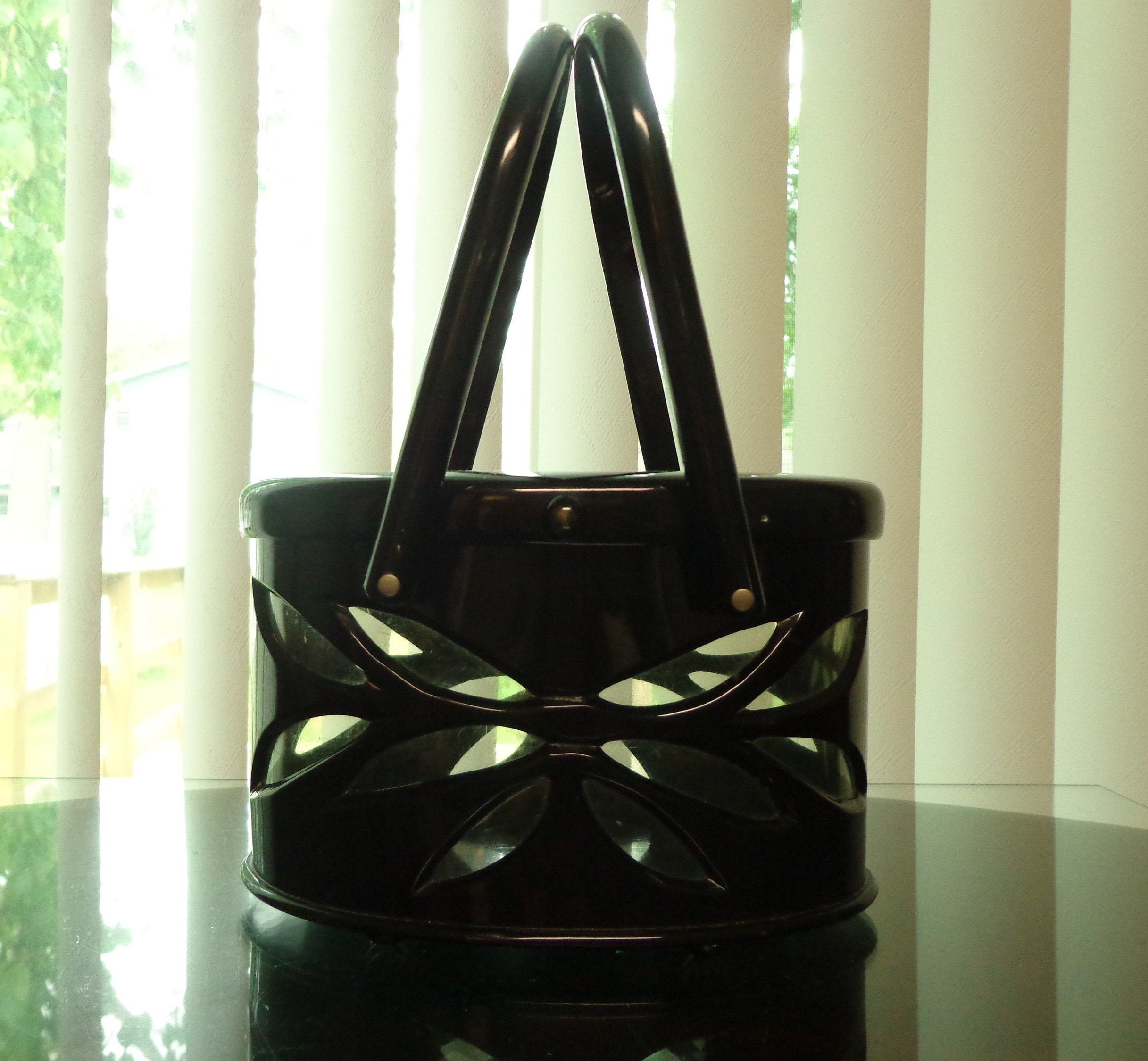 Black Fist Mini Barrel Handbag