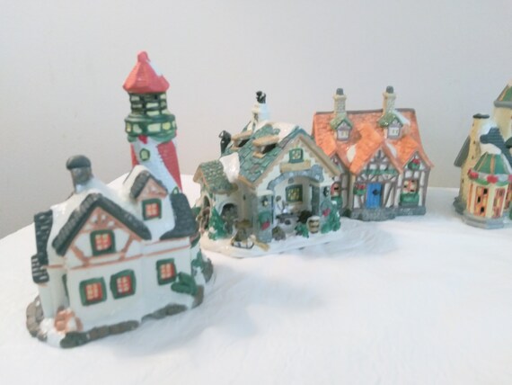 Cobblestone Corners Christmas Village Collection Arrangement/Display  Example: 2010 Set.