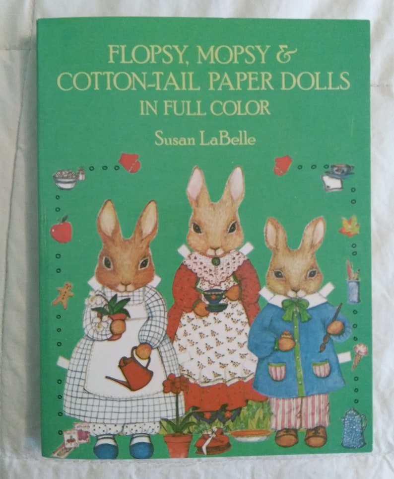 Flopsy Mopsy & Cottonrail Paper Dolls in Full Color by Susan Etsy