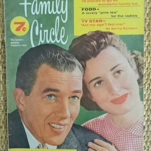 Family Circle May1957 My Daddy Ed Sullivan Vacations Pink Tea 4 Ladies Vintage Ads Fashion Mid Century Recipes Retro Home Decor