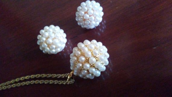 Joan Rivers Faux Pearl Necklace and Earrings Set