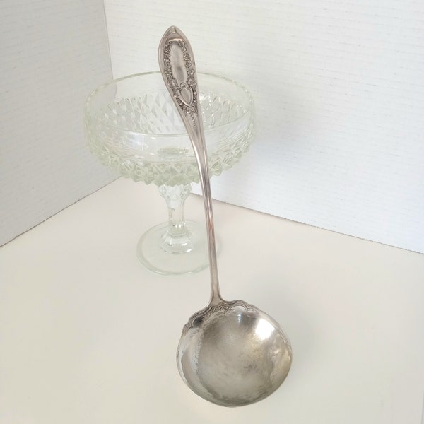 Antique Stratford Silver Co. AX1 Soup / Punch  Ladle 11"