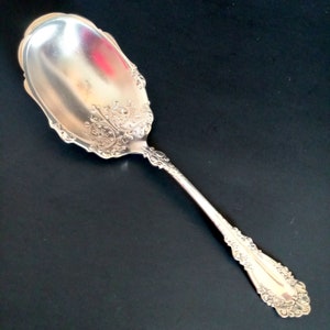 1847 Roger's Bros. A1 BERKSHIRE 1897 Antique Silverplate Casserole Spoon Berry Nut Spoon Ornate Victorian Style Serving Spoon