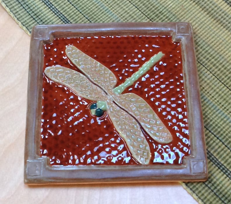 6 Inch Dragonfly Tile for Fireplace and Kitchen.dark Brown & Etsy