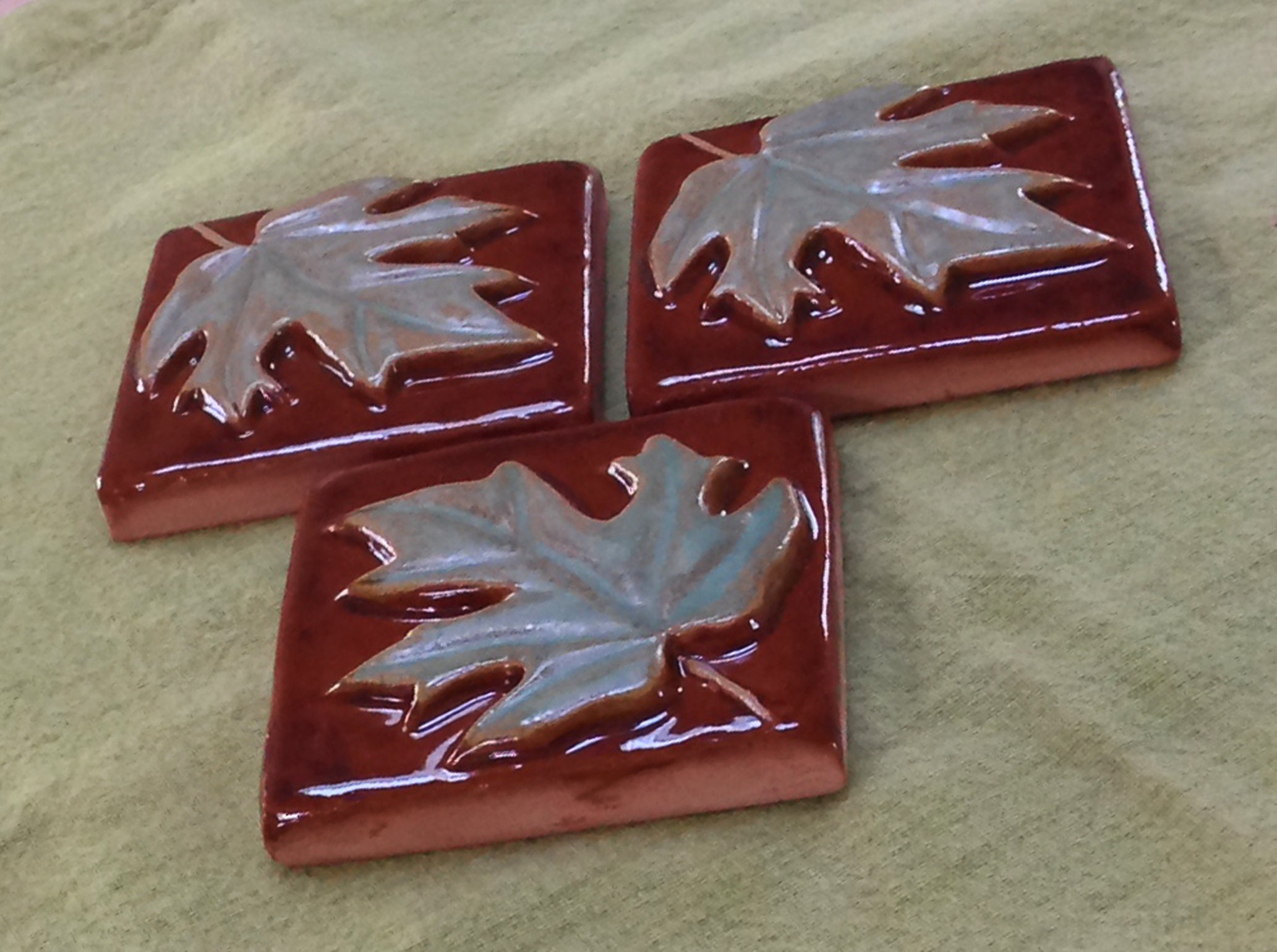 3 pulgadas hoja de arce Azulejo Artes y Artesanías azulejos | Etsy