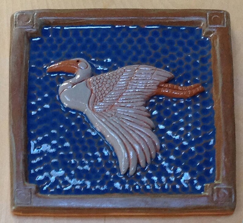 6 Heron Arts And Crafts Tile For Fireplace And Kitchen Etsy